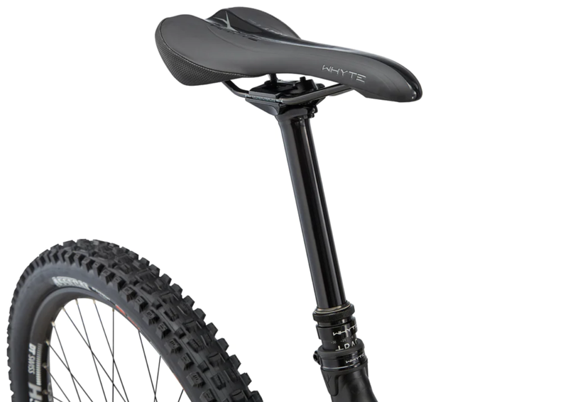 Whyte E-180 S Mx  Electric Mountain Bike 2023 in Matt Black with Chilli Grey-3